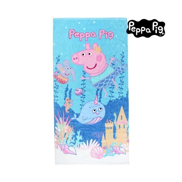 Serviettes de plage et de piscine esthetique serviette de plage peppa pig 75495 coton bleu
