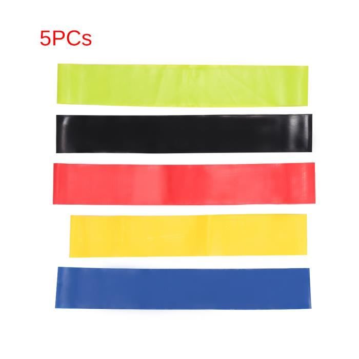 Bande de Fitness élastique Bande de Résistance élastique 5 Niveaux de Force avec Sac de Rangement