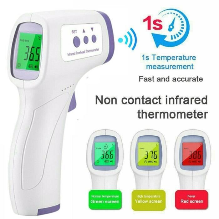 thermomètre frontal infrarouge non tactile digital lcd termometro fever
