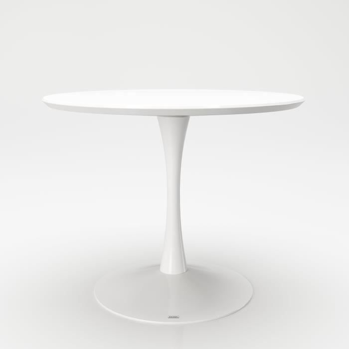 TABLE DE REPAS PAIGE : la table ronde, au style vintage des années 60, design par Phoenix Suisse, en coopération avec PLAYBOY USA
