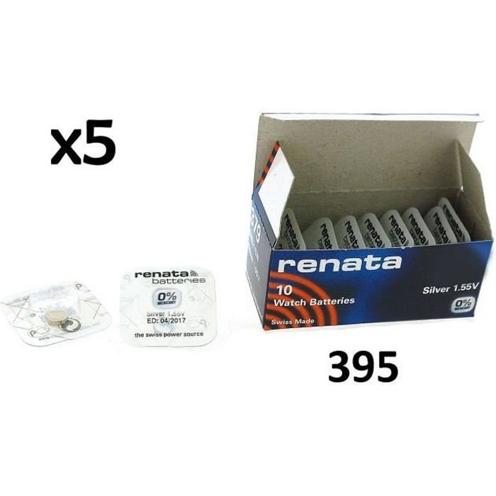 5x Piles 395 Renata pour Montre (SR927SW)