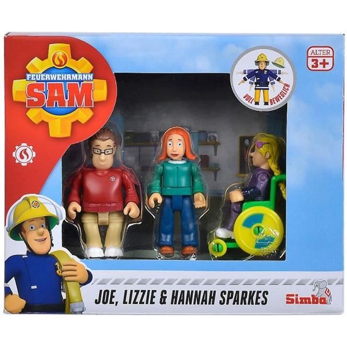 Famille Sparks | Sam le Pompier | Set de Figurines à Collectionner | Simba Toys