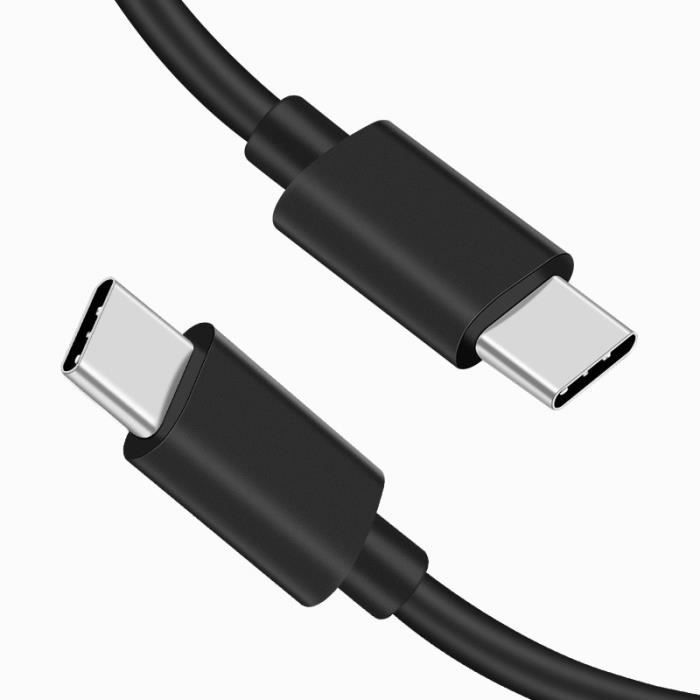 Black-1M -PD100W – câble USB type c PD USB C 5A pour recharge rapide, cordon de chargeur USB C pour Xiaomi mi 10 Pro, Samsung S20, M