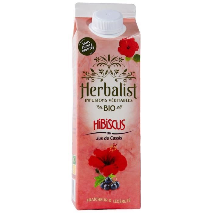 Infusions véritables bio hibiscus 1l Herbalist Infusions Véritables Bio