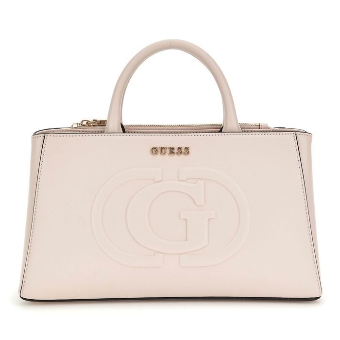 GUESS Sac à main beige pour femme - Eco Mietta Small Society Satchel Stone 280951 GUESS Sac à main beige pour femme - Eco Mietta Small Society Satchel Stone 280951