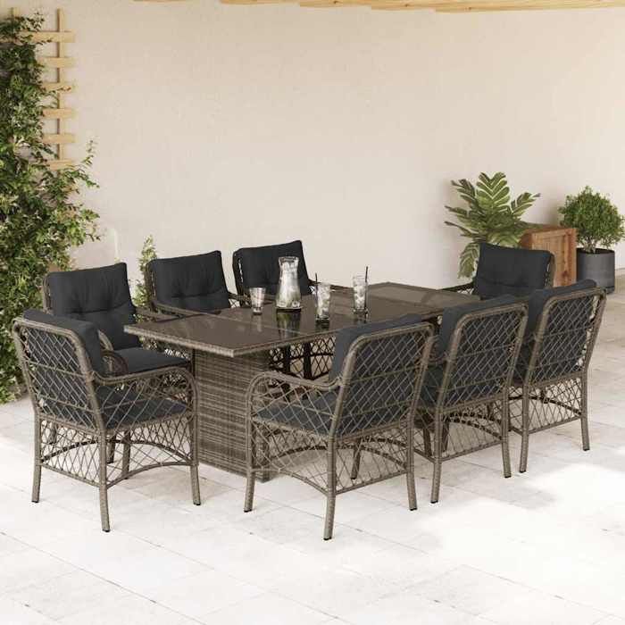 vidaXL Ensemble à manger de jardin 11 pcs - vue 9