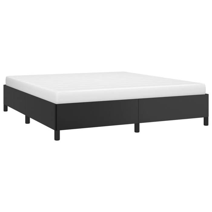 Cadre de lit double - UU - sans matelas - noir 160x200 cm - similicuir LL0000187398