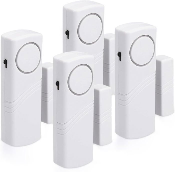 Alarme Porte et Fenêtre Lot 4x Alarme Sans Fil Anti Intrusion Sécurité Maison Contre Cambriolage Fonctionnement Magnétique - vue 3
