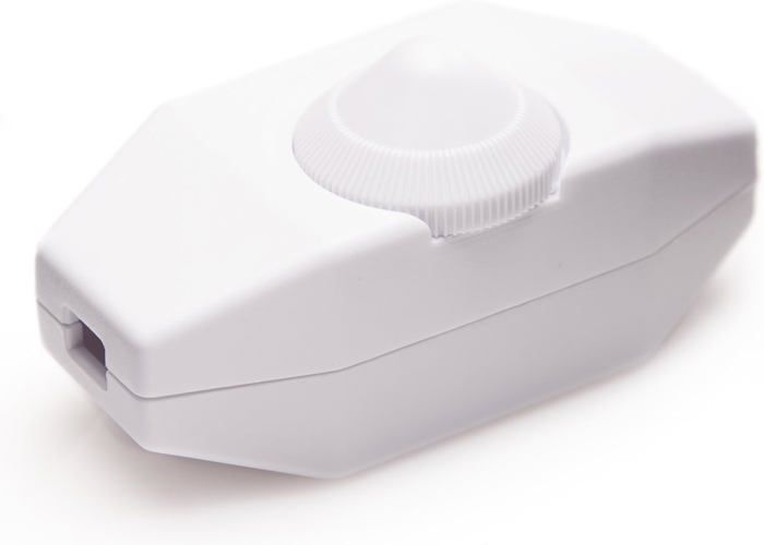 Variateur de lumière interrupteur rotatif avec 220-230V blanc bouton poussoir pour LED dimmable