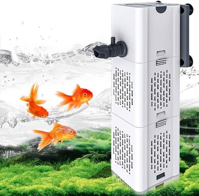 Meilleurs prix pour Filtre Intérieur Aquarium,6W 500L/H Filtre Aquarium Réglable,Pompes Et Filtres Pour Aquarium,Pour Aquarium Jusqu'À Tortue 30-150L