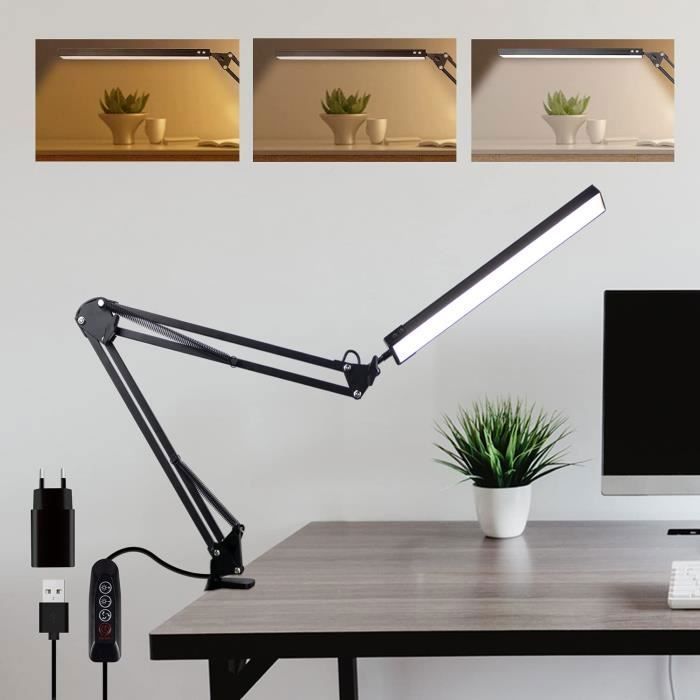 Lampe de bureau - Keeper - Bras articulé - 30 modes de lumière - LED