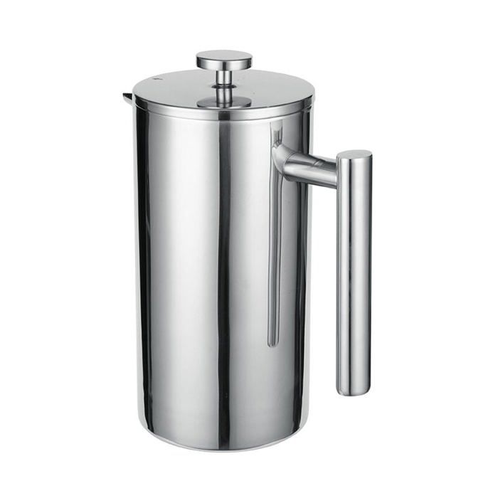 Cafetière presse française 1L inox – double paroi isolée 5 tasses Label - Zeaicos