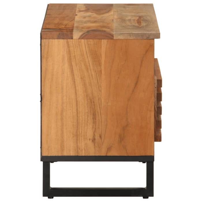 Moderne Meuble TV BURKE TABLE TV/HIFI 80x34x46 cm bois dacacia massif AA2358