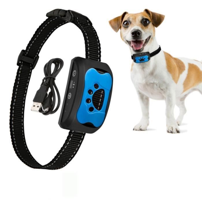 Comparer les prix de Collier anti-aboiement pour chien 5–55 kg réglable 22–55 cm 7 niveaux vibration et son COLLIER