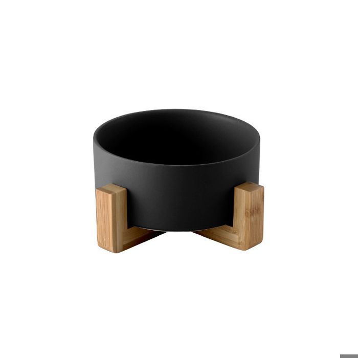 Bol en céramique pour animaux - Phoesky - 850 ml - Diamètre 15.5 cm - Céramique + bambou - Facile à nettoyer Bol en céramique pour animaux - Phoesky - 850 ml - Diamètre 15.5 cm - Céramique + bambou - Facile à nettoyer