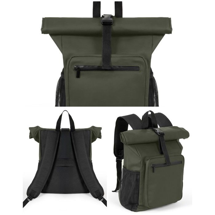 Sac à dos - LIVOO - Modèle standard - PU recyclé - 17L - 1 poche + 2 filets extérieurs pour bouteille Sac à dos - LIVOO - Modèle standard - PU recyclé - 17L - 1 poche + 2 filets extérieurs pour bouteille