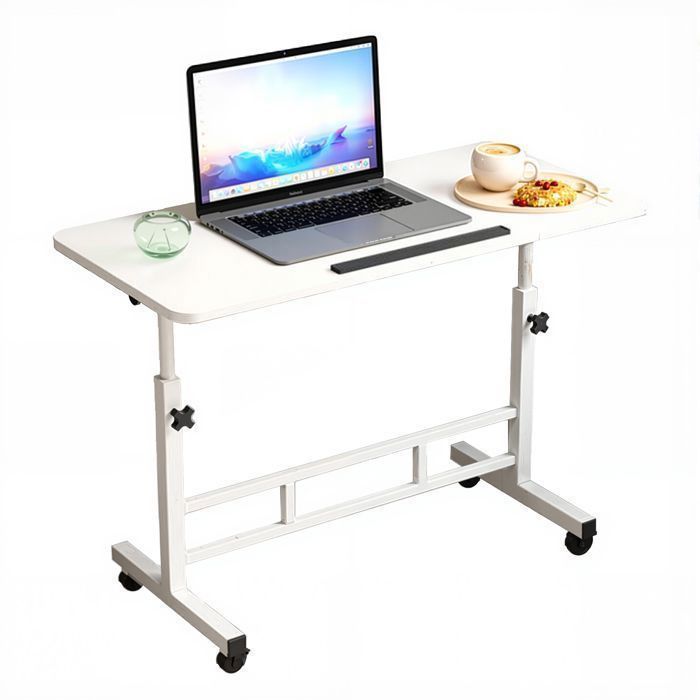 GARVEE Bureau assis-debout mobile – hauteur réglable plateau inclinable roulettes verrouillables– Blanc 60x40 cm