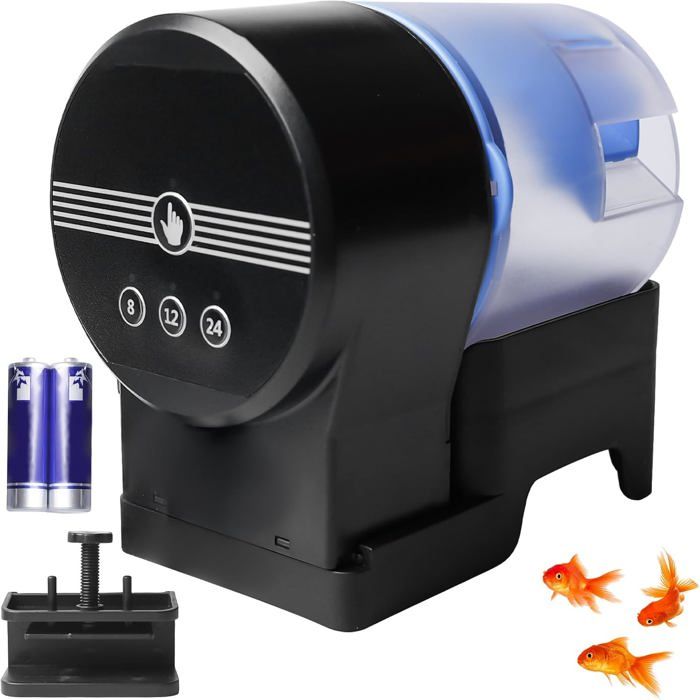 Distributeur Automatique De Nourriture : 1 Distributeur Automatique De Nourriture Pour Poissons En Plastique Rechargeable Par Usb
