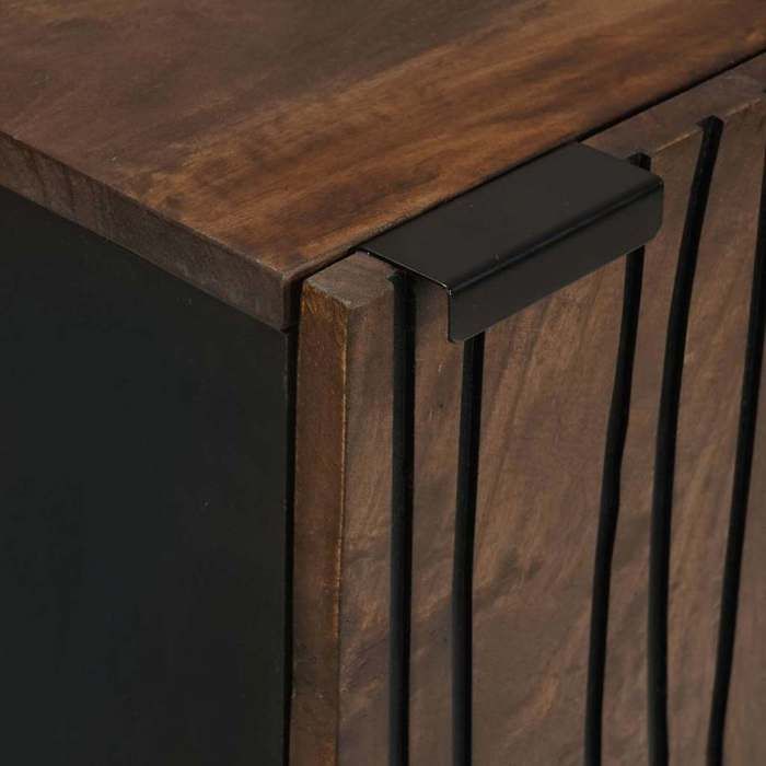 Commode intérieur - Marron - Buffet Armoire base - Marron 40x33x75 cm - bois de manguier massif LL925