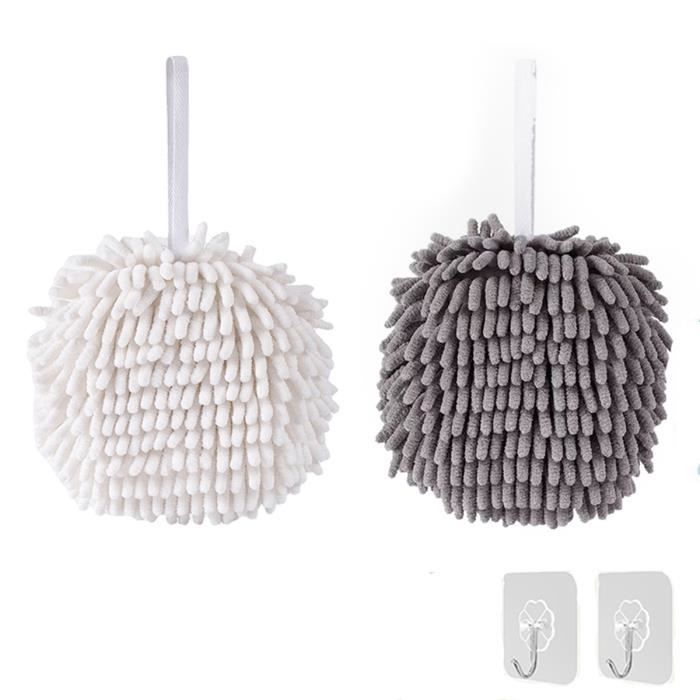 Serviettes Essuie-Mains Cosysparks - Microfibre Douce Et Absorbante - 2 Pièces Avec Boucles - Pour Cuisine Et Salle De Bain