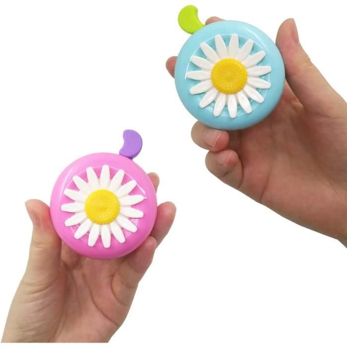 Sonnette De Vélo Tournesol Pour Enfants - Rouge, Bleu, Jaune, Rose | Universelle Pour Vélo & Trotinette