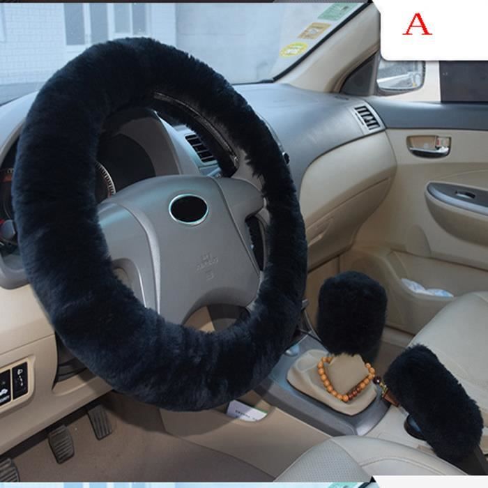 Housse De Volant Chauffant En Peluche Accessoire De Voiture De