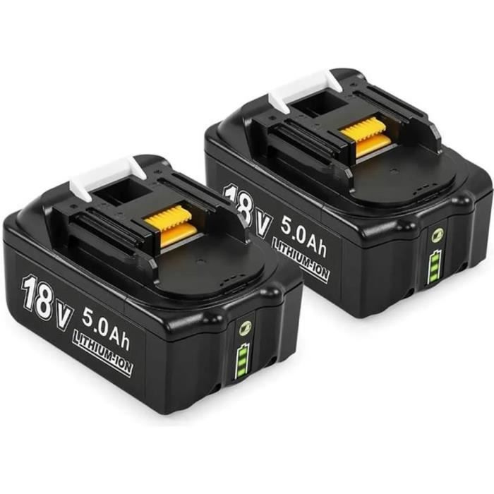 RB18L50 RB18L40 RB18L25 P108 P107 P122 P104 P105 P102 P103 avec indicateur LED 2X 18V 5500mAh Li-Ion Batterie de remplacement pour Ryobi ONE