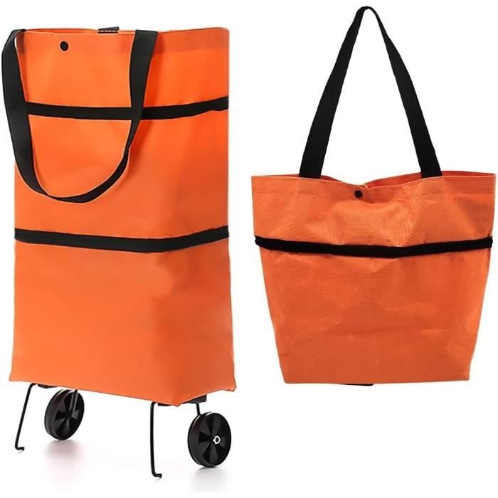 Sacs de Courses Pliables avec roulettes Chariot de Courses Pliable