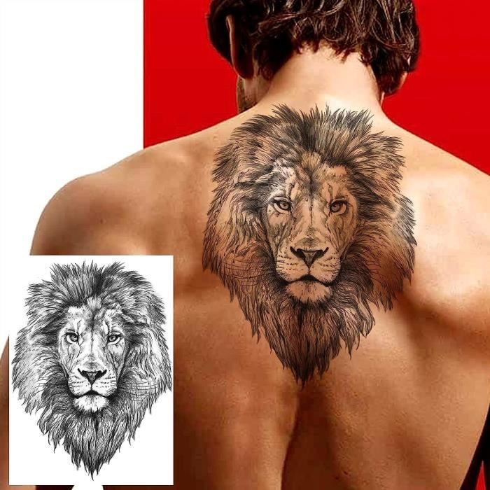 Tatouages Temporaires Lion Tatouage Temporaire Noir Etanche Flash Tatouage Autocollant Tribal Puissant Tigre Tatoo Hommes F u4255 Cdiscount Au quotidien