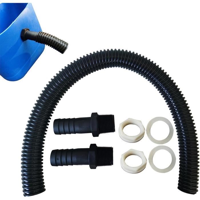 Tuyau Flexible Pompe à Essence - Diamètre Intérieur 8 Mm / Extérieur 10 Mm - Longueur 200 Mm (ou 150mm/260mm) - Connecteur Ondulé Pour Pompe De Transfert Carburant - Lot De 2 - 10