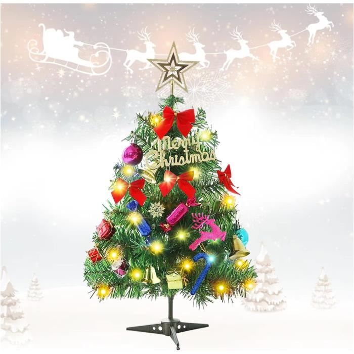 Sapins De Noël 60 Cm, Mini Sapin Et Ornements Sapin Artificiel Pour