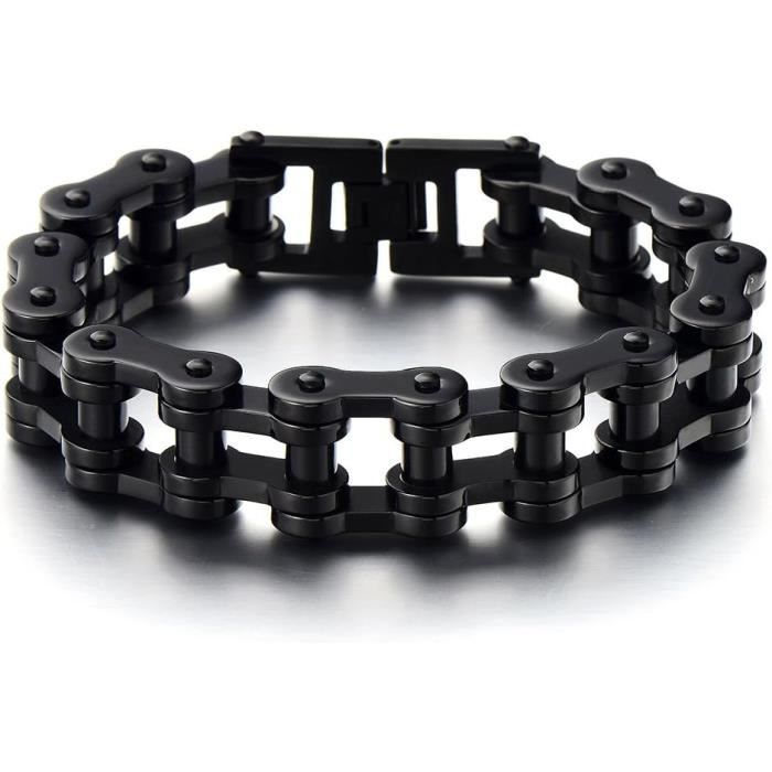 Bracelet Homme En Carbure De Tungstène - Couleur Or Rose - Lourd, Style Motard - Neuf Sans Emballage