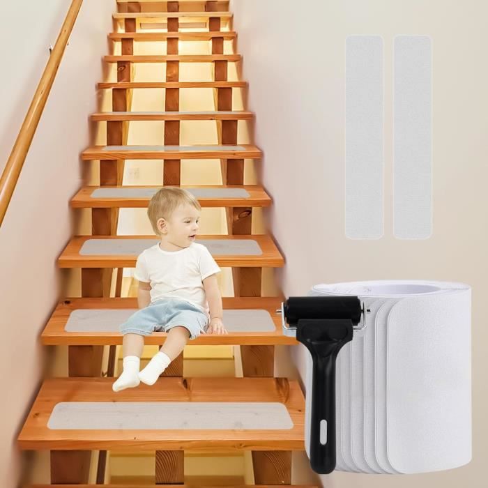 Ruban Adhésif Antidérapant PowerKing - 2 X 33 Pieds - Pour Escaliers Et Sols