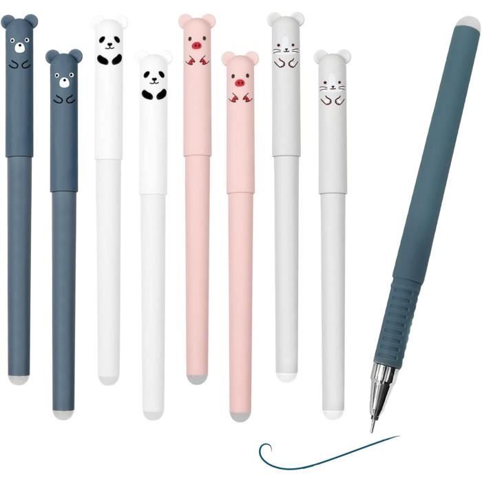 Vicloon Lot De 4 Stylos à Encre Gel Effaçables De 0,35 Mm