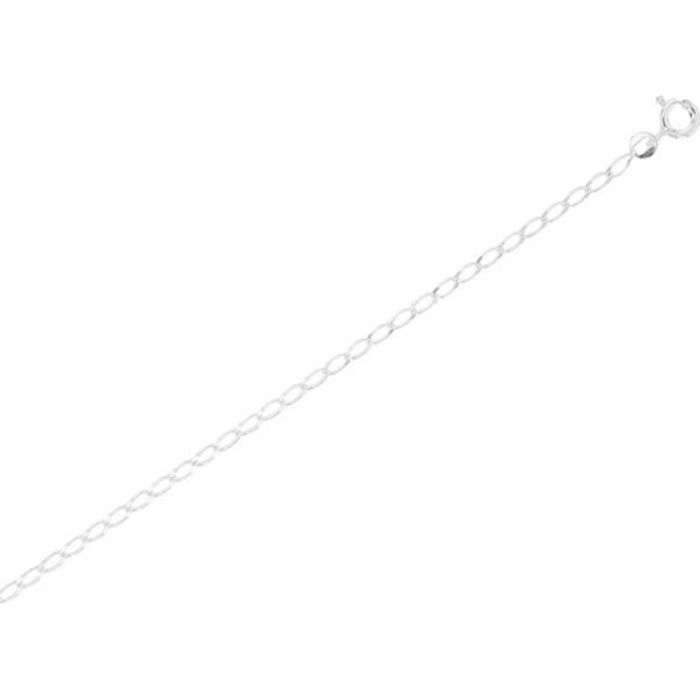 Chaîne De Cou Ancienne En Argent Massif - Maille Cheval - Bon état