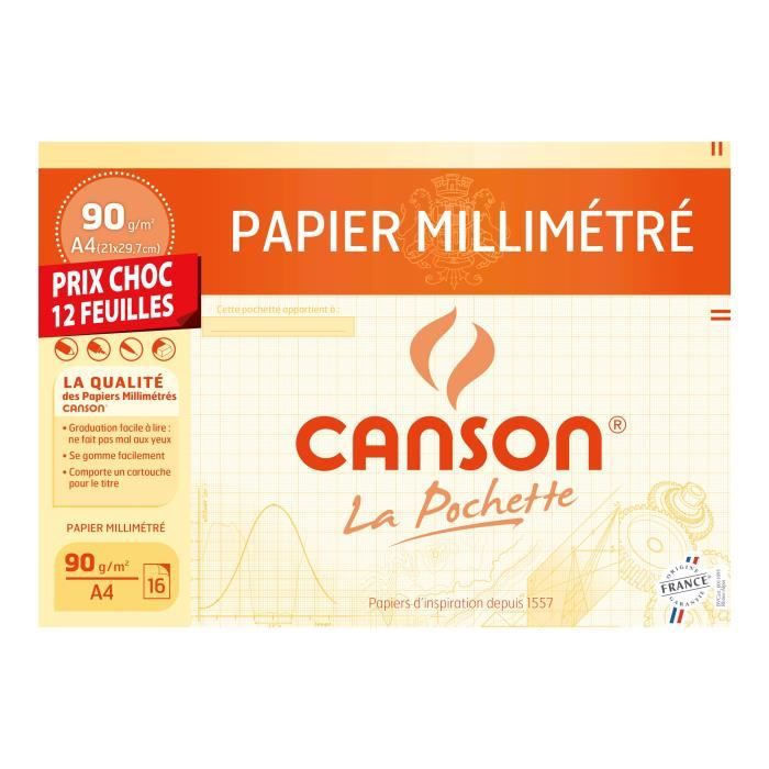 canson, calque,papier dessin, papier millimétré lot de fournitures  scolaires 