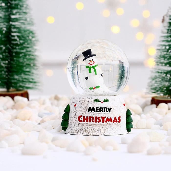Boule de cristal lumineuse Père Noël Noël en résine pour décoration de table[1603] Cdiscount