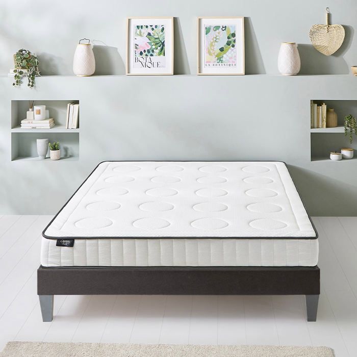Matelas Cristal - Mémoire de forme - Densité 40 kg/m³ - 18 cm - 90x190 cm