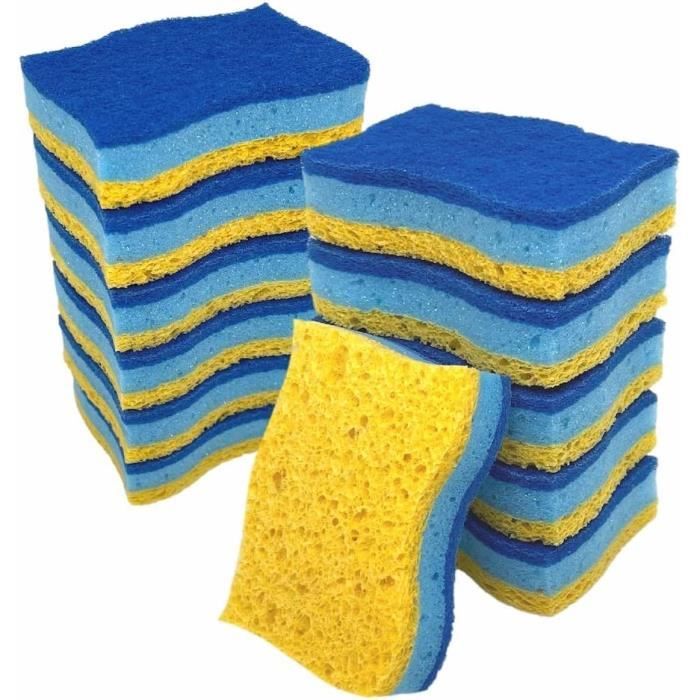 Pack d'éponges lavables 4 couleurs pour 4 usages