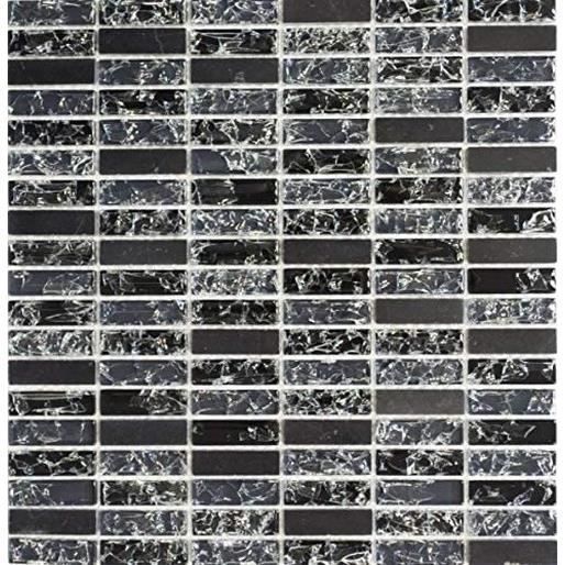 Mosaïque Translucide Or Rectangle En Verre Cristal – Mosani Mosaik – Lot De 10 Pièces