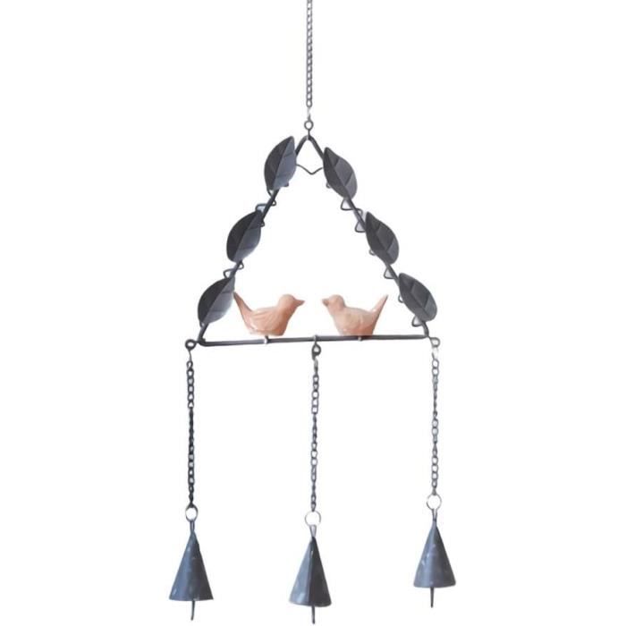 Carillon à Vent En Aluminium Forme Cœur - Suspension Décorative Pour Jardin - 36x6,5cm - Décoration Extérieure Ou Intérieure - Musique Douce
