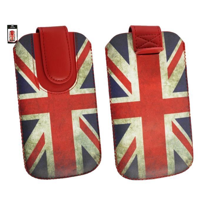 Gukas Housse Coque Pour Logicom Le Fizz/Le Wave 4" PU Cuir Etui Leather