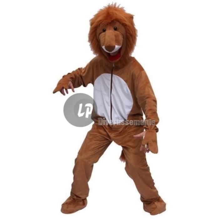 TUONYIS 3 Pièces Déguisement de Lion Animal Set,Nez de Coubant de la Bande d 'oreille Animale en Peluche,Simulation de Jeu de Fantaisie pour le Carnaval Adulte du Carnaval Cosplay Halloween