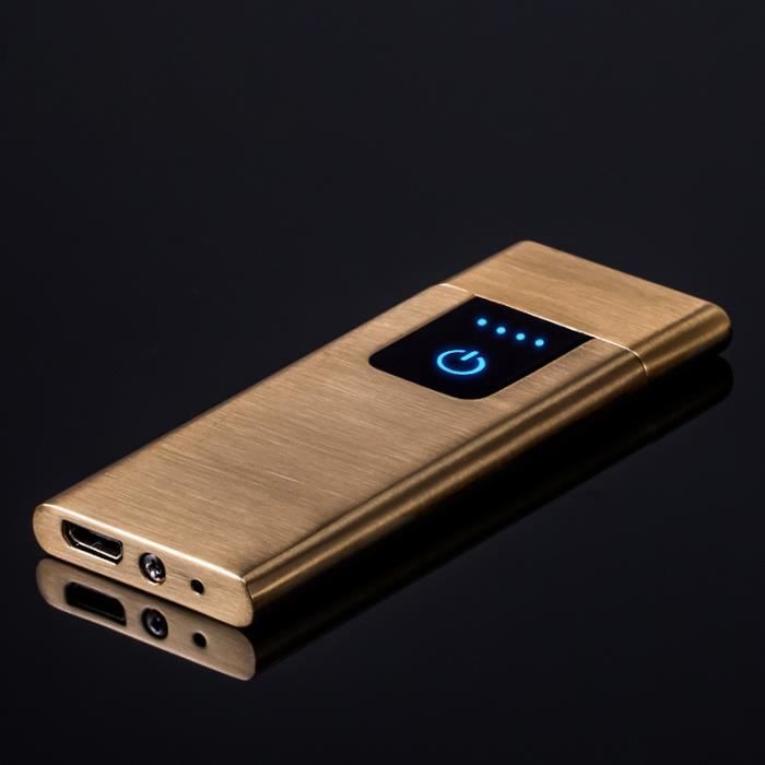 Briquet Plasma Rechargeable USB - Sans Flamme, Coupe-Vent - Cadeau Homme, Papa, Fête - Allumage Électronique Futuriste - 10