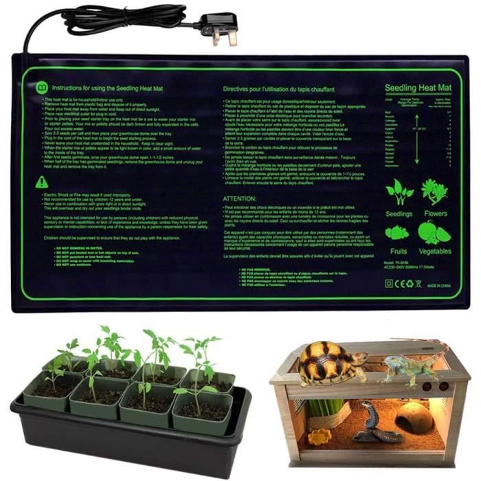Minifinker tapis chauffant pour semis pour plantes Tapis chauffant pour