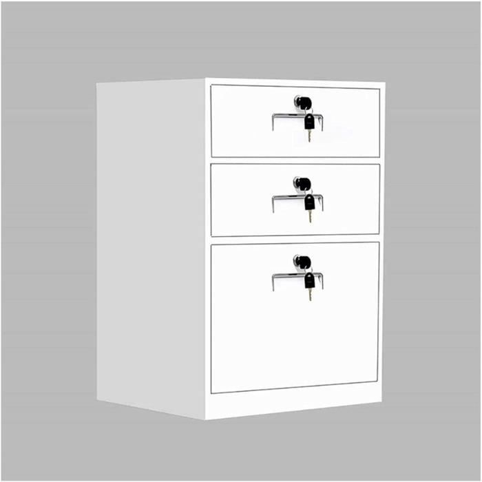 Armoire de rangement en métal avec verrou de tiroir, armoire de