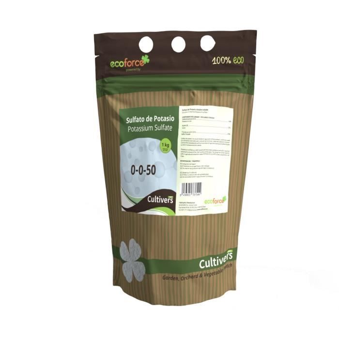 CULTIVERS Farine De Roche De 2 X 1 Kg Poudre De Basalte Engrais écologique à Base De Silicium Qui Apporte Des Micro-éléments Pour Tout Type De Plantes. Force Stone