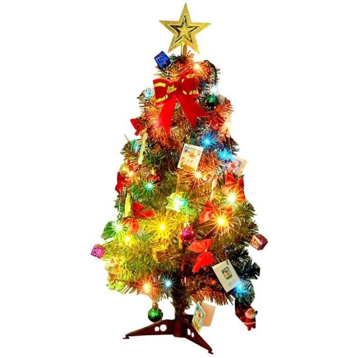 Décoration Noël Extérieur Solaire - 2 Sapins Lumineux 60 Cm, LED Multicolores, Résistants Aux Intempéries - Pour Jardin, Terrasse
