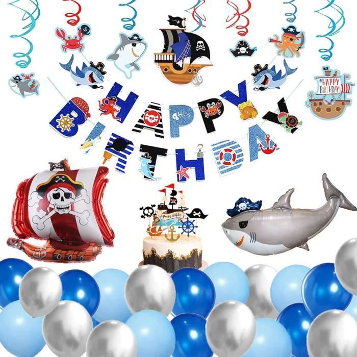 63x Pirate Animal Marin Decoration Anniversaire Pour Enfants Briller Banniere Joyeux Anniversaire Mer Rover Requin Des Ballons T Cdiscount Maison 63x Pirate Animal Marin Decoration Anniversaire Pour Enfants Briller Banniere Joyeux Anniversaire Mer Rover Requin Des Ballons T Cdiscount Maison
