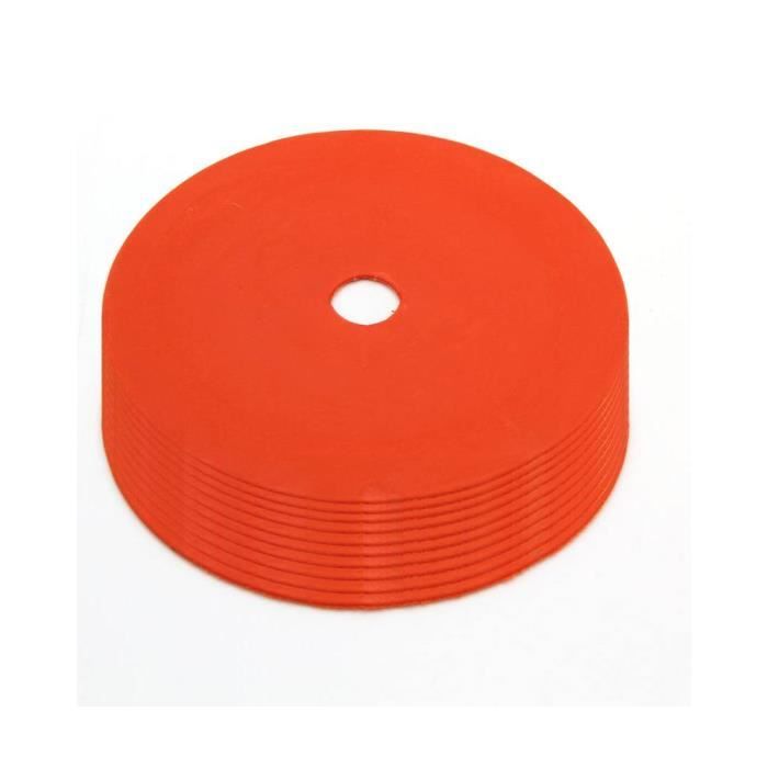 Lot De 6 Marqueurs D'entraînement Sportif - Rectangle Jaune PVC - Pour Football, Tennis, Basketball - Extérieur - 11